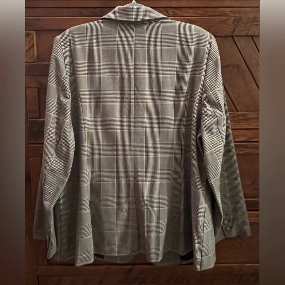 Lane Bryant Double Breasted Plaid Blazer in Bastille Plaid Sz 18 NWT Office Wear